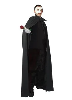 Adults Unisex Deluxe Phantom Of The Opera Costume - Deluxe Mask / Cape / Gloves
