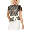 Roaring 20's Lace Blouse Charleston Gangsters Mol Cos Play Fancy Dress