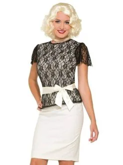 Roaring 20's Lace Blouse Charleston Gangsters Mol Cos Play Fancy Dress