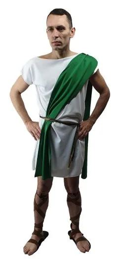 Adult Mens Roman Greek Pleb Plebeian Toga Tabard & Sash Historical Fancy Dress Costume -Halloween Shop apiymvjr8 86457.1620416469