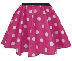 Adults 15" Mini Polka Dot Cartoon Mrs Mouse Skater Skirt & Ears Set Fancy Dress -Halloween Shop apiyslyam 48619.1616175792