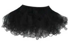 Ladies 12" Black Cyber Rave Festival Tutu Halloween Witch Skirt -Halloween Shop apizt2eov 84366.1568632622