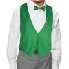 Childs Backless Emerald Green St Patricks Day Waistcoat & Bowtie Fancy Dress