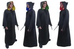 School Boy Wizard House Cloak World Book Day Halloween Fancy Dress Costume