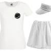 Ladies Tennis Player Skirt, T-Shirt & Visor Sports Day Fancy Dress Costume