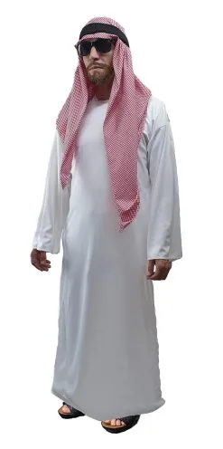 Arab Saudi Prince World Cup Arabian Oil Tycoon Sheik Fancy Dress Costume