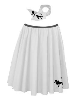 22" Length Poodle Skirt & Neck Tie 1950's Rock & Roll Fancy Dress [2 Sizes] -Halloween Shop ce5856ad e0b9 4044 983f dca289d8742e 20558.1681810228