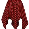 Childs Kids Red & Black Stripe Pirate Hankerchief Fancy Dress Dance Skirt [Childs Age 8-12 Years]