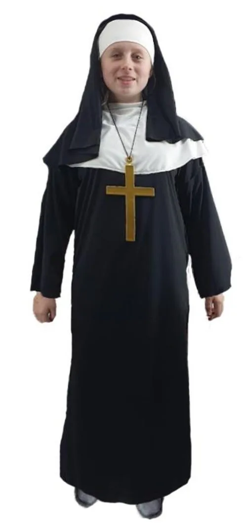 Teen Age 13-16 Nun Robes Habit & Cross Clergy Religious Fancy Dress Costume [Age 13-16 Years] -Halloween Shop d4dafb42 d964 48e4 84ec 888cb7adb325 82363.1665155666