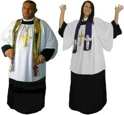 Unisex Vicar Of Dibley Parish Priest Religious TV Comedy Fancy Dress Costume