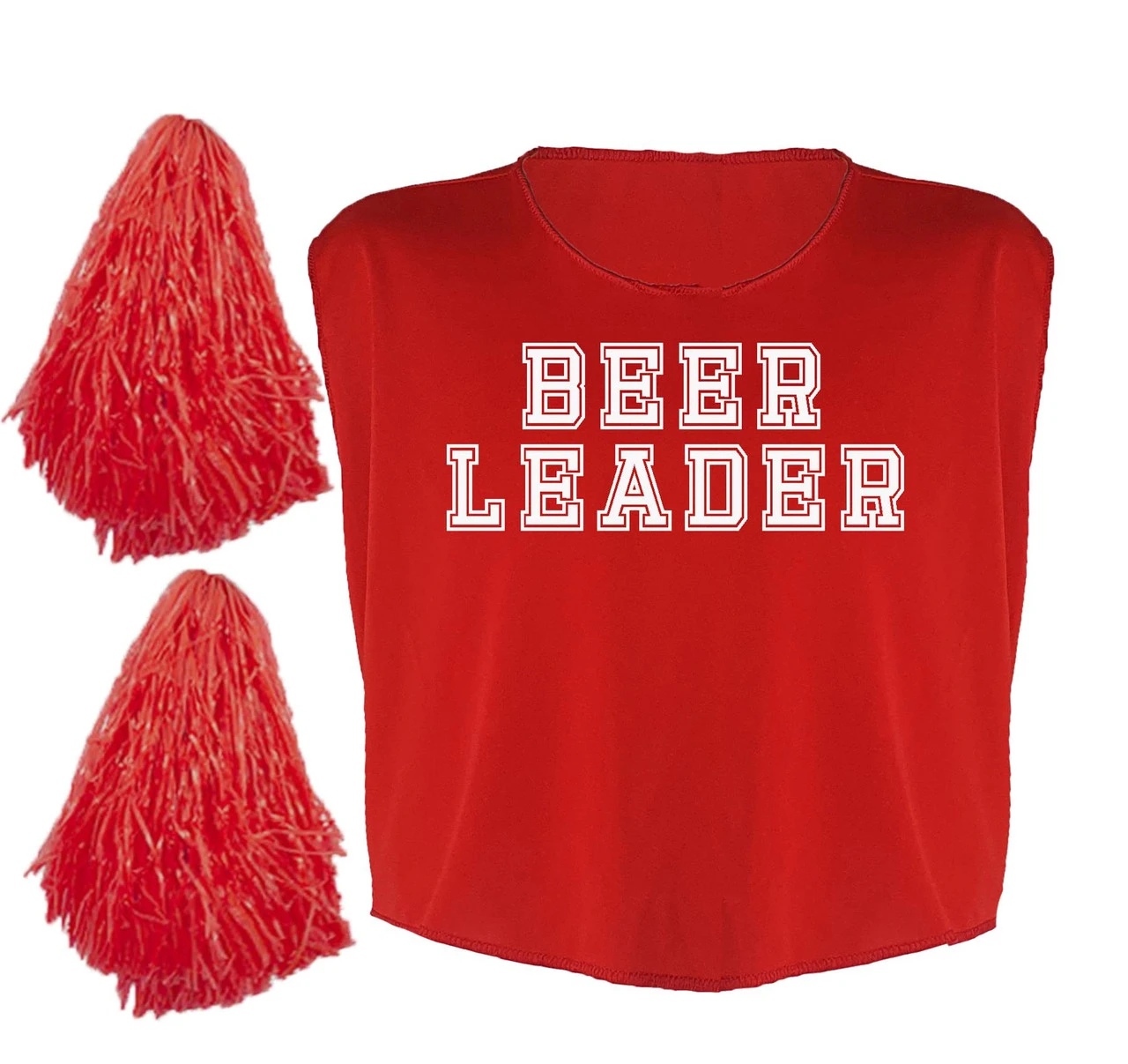 Mens Stag Night Beer Leader Crop Top & Poms Belly Top Cheer Leader Fancy Dress 5 Mens Stag Night Beer Leader Crop Top & Poms Belly Top Cheer Leader Fancy Dress - Image 5