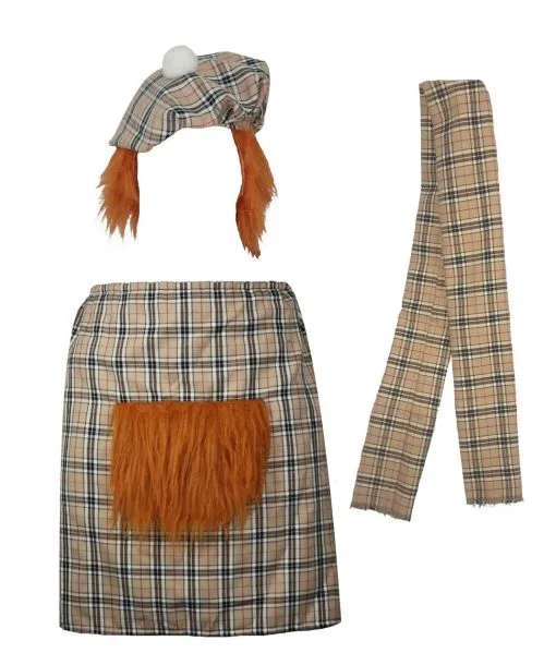 The Dragons Den Thompson Camel Scottish Tartan Kilt Fancy Dress Costume Set -Halloween Shop d951e6c0 e061 4de4 9a64 2d77da396be6 37133.1560695653