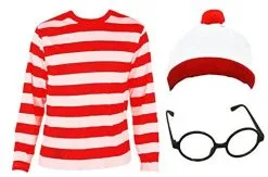 Childs Where's World Book Day Nerd Geek? Comic Book Fancy Dress