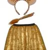 Female Giraffe Skater Skirt With Ears And Tail Velveteeen Adults Kids Children's