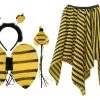 Childs Bumble Bee Handkerchief Skirt Black & Yellow Stripe Insect Book Week Fancy Dress
