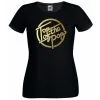 Ladies Black 1970s 80s 90s Top Of The Pops Gold Vinyl Music T-Shirt