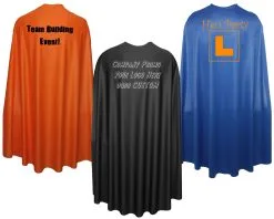 Adults Custom Printed 48" Super Hero Cape Corporate Promotional Event Team Building