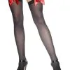 Smiffys Fever Black Hold Ups Red Bow 1 Size