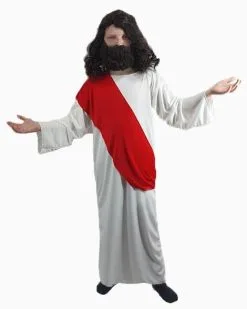 Childs Jesus Robes & Sash Nativity World Book Day Christmas Fancy Dress Costume [Age 8-12 Years]