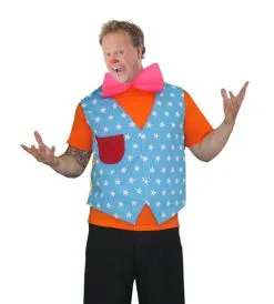 Mens Mr Tumbles Kit Waistcoat & Bowtie Fancy Dress Gigglebiz Costume