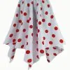 Red Nose Day Handkerchief Skirt White With Red Spot Adults
