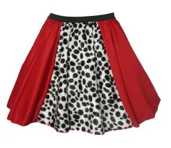 Adults Cruella Deville Dalmation Dog Snatcher Deville 15" Panel Skater Skirt & Shawl Fancy Dress -Halloween Shop e760c2fb d05f 410c 9e81 a036e75680c8 89397.1627644346