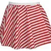 Childs Red & White Full Circle 15" Candy Cane X-Mas Skater Skirt