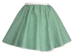 Ladies Green Gingham 15" Harvest Time Skater Skirt Cowgirl Fancy Dress