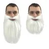Santa Claus Beard Father Christmas St Nicholas Fancy Dress Costume Accessory [2 Sizes White]
