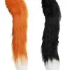 The Dragons Den Deluxe 30" Long Red Fox & Black Cat Animal Tails Fancy Dress