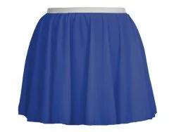 Ladies 15" Royal Blue Skater Skirt Roller Disco Womnes Cheerleader Fancy Dress