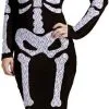 Womans Sexy Lace Skeleton Long Sleeved Dress Fancy Dress Costume