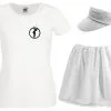 Ladies Golf Player Skirt T-Shirt & Visor Sports Fancy Dress Costume